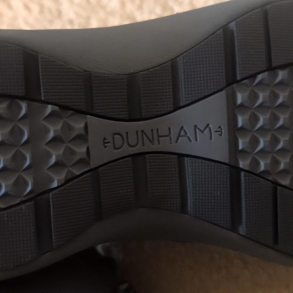 New Dunham Men's Sutton Plaintoe Boot Mid Calf, Black/Grey Size 7.5
